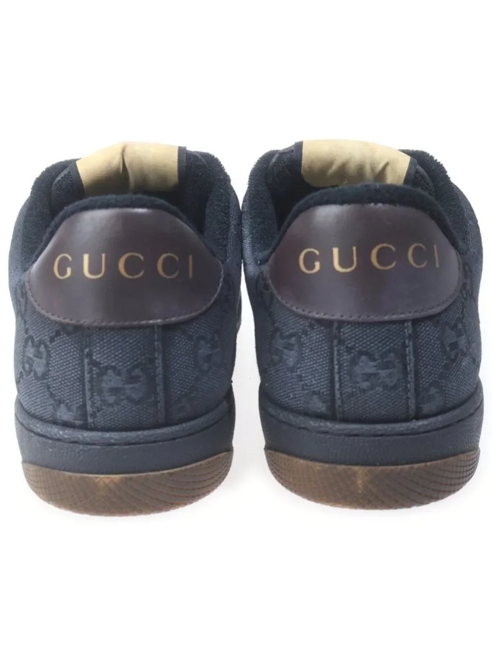 Gucci Screener GG Canvas Low Cut Sneakers Black Green